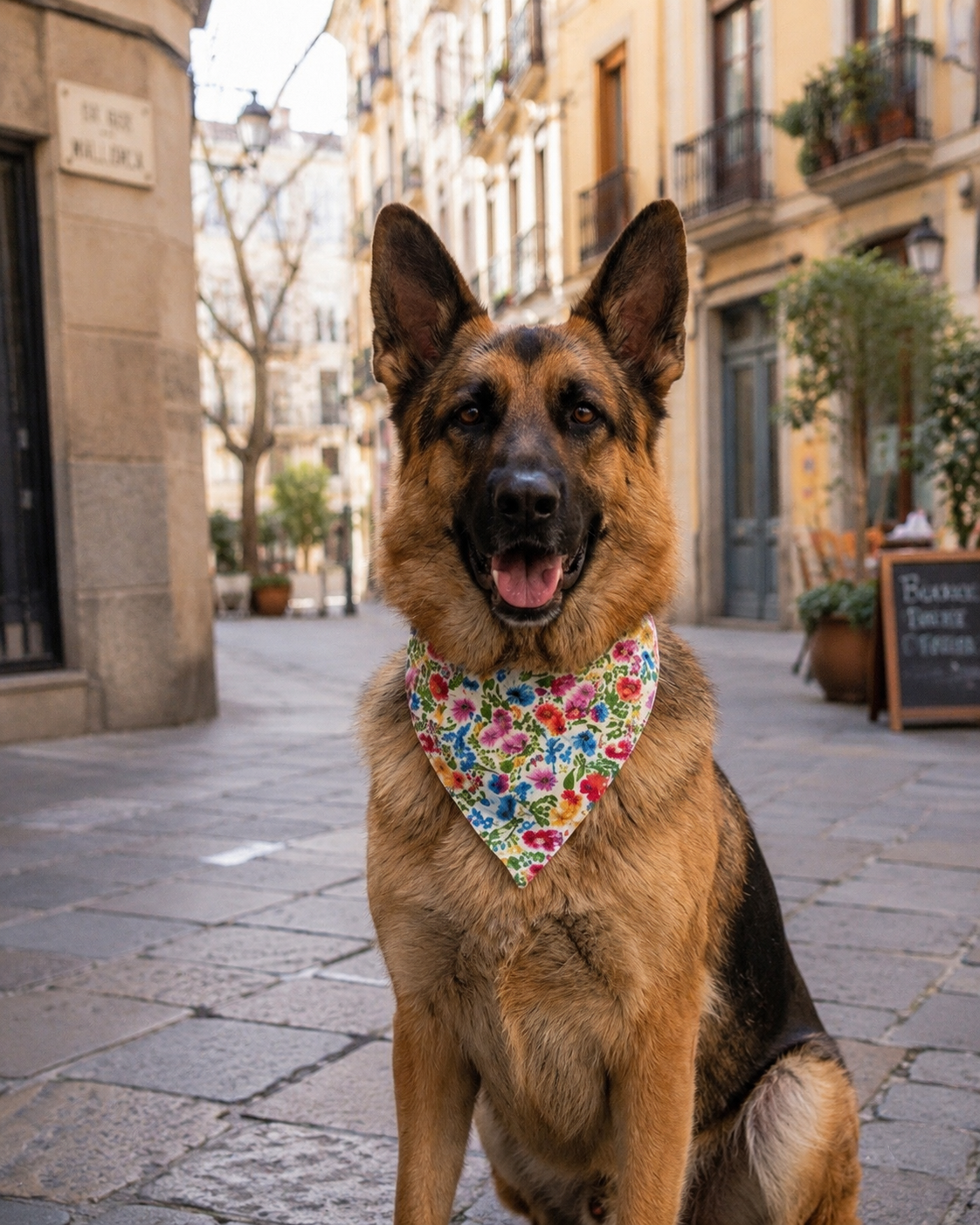 Perro con pañuelo elegante
